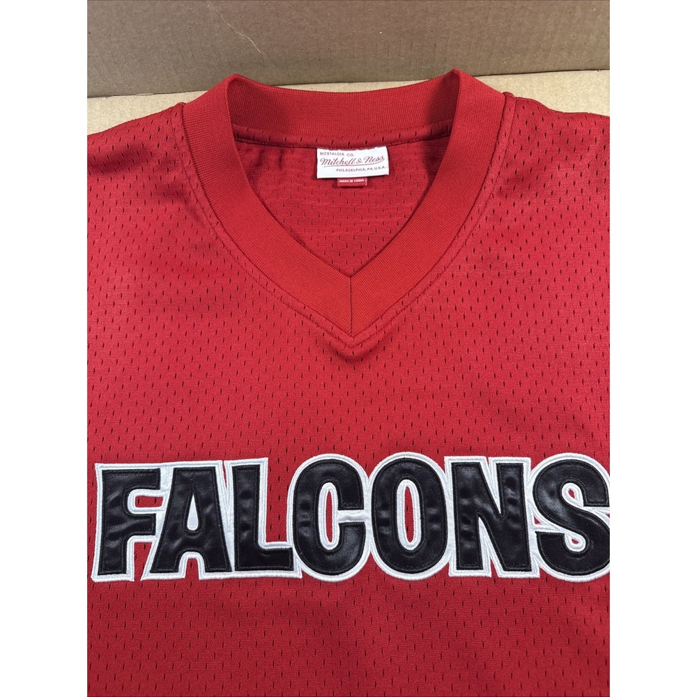 ATLANTA FALCONS Mitchell & Ness Football Jersey 3XL Stitched Red Mesh